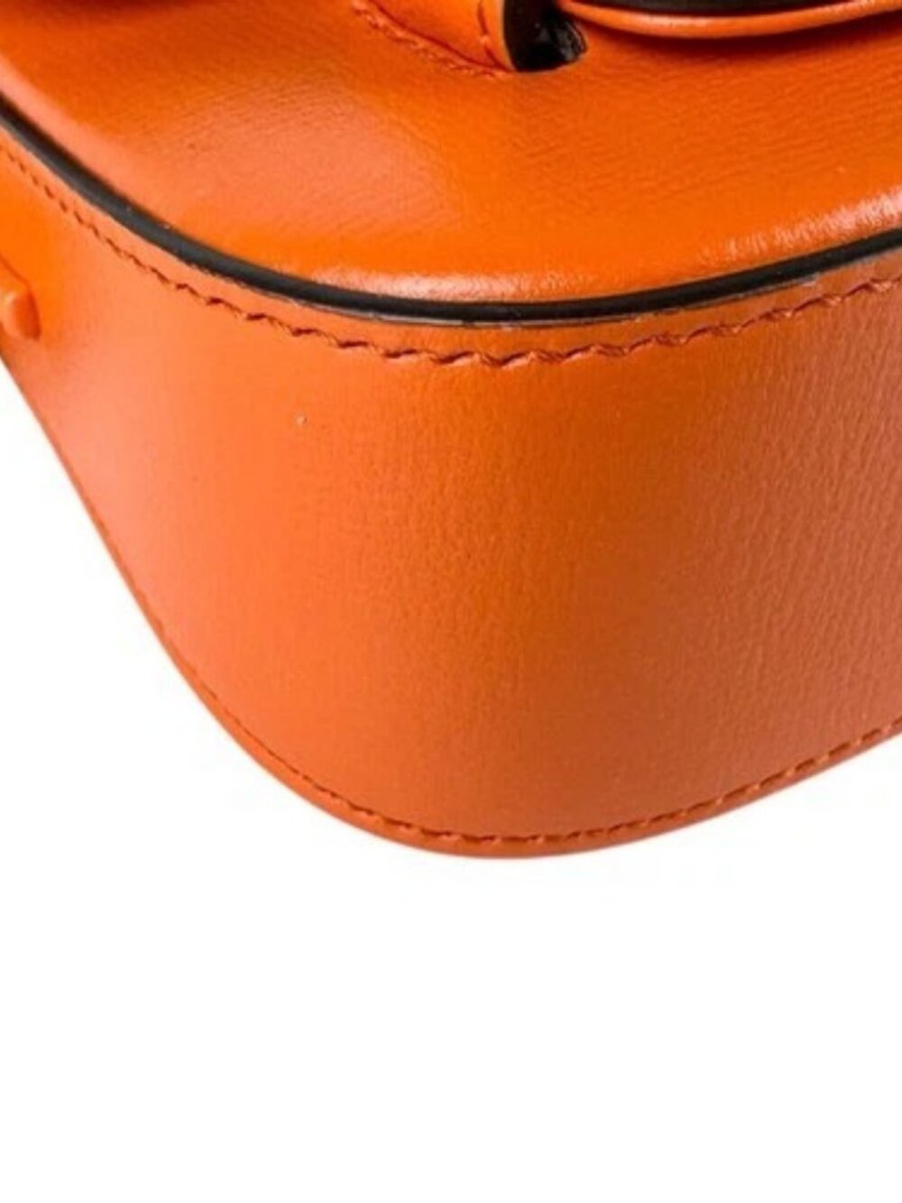 Auth GUCCI Horsebit 1995 Shoulder Bag Orange Leather - z9027 - Picture 8 of 13